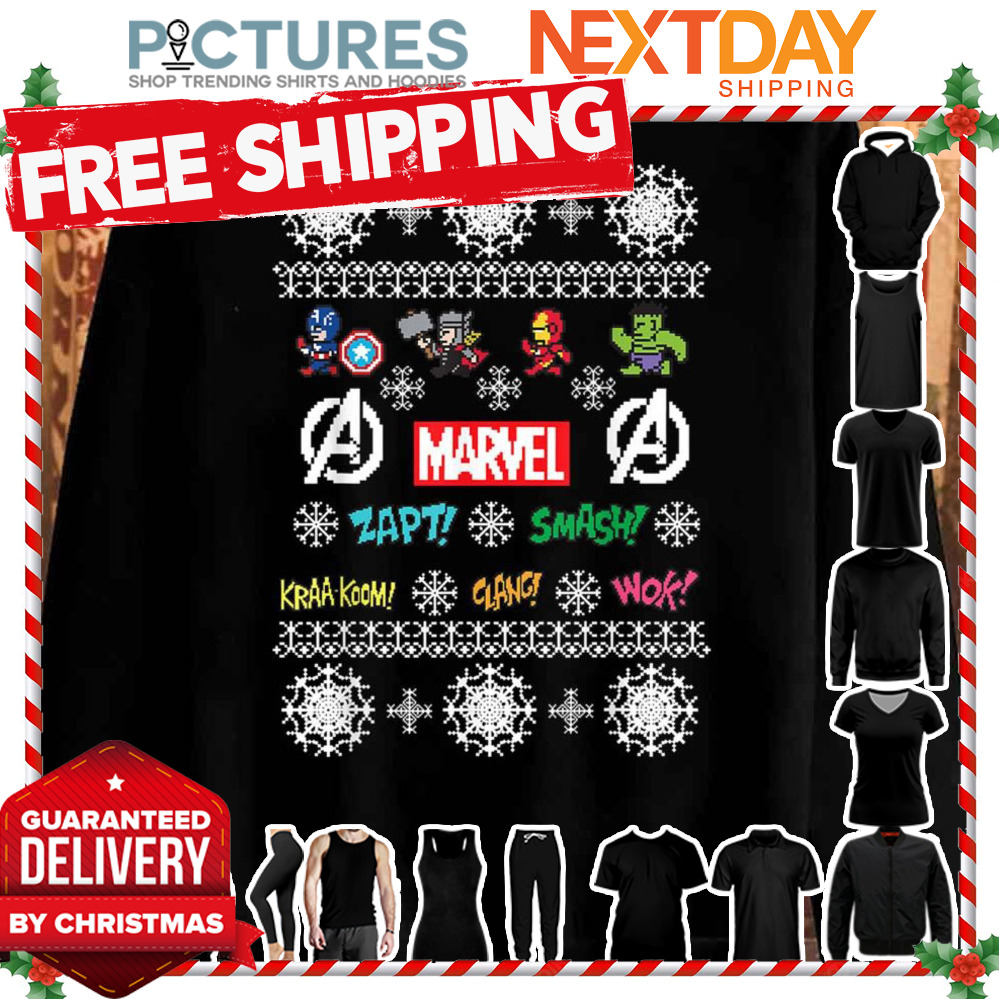 Pixel Marvel Christmas shirt