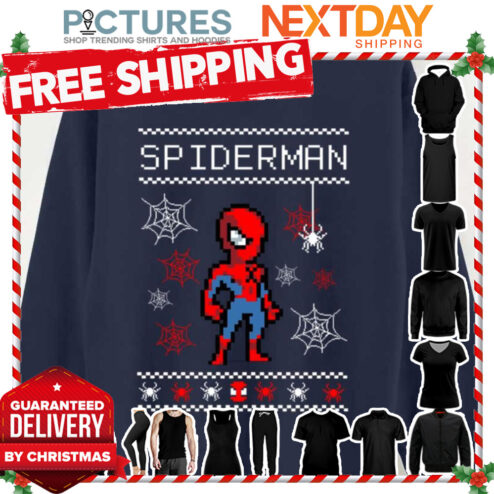 Pixel Spidey Christmas Spider Man Best Design For Christmas Gift shirt