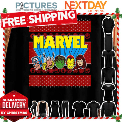 Xmas Ugly Christmas Sweater Marvel Characters shirt