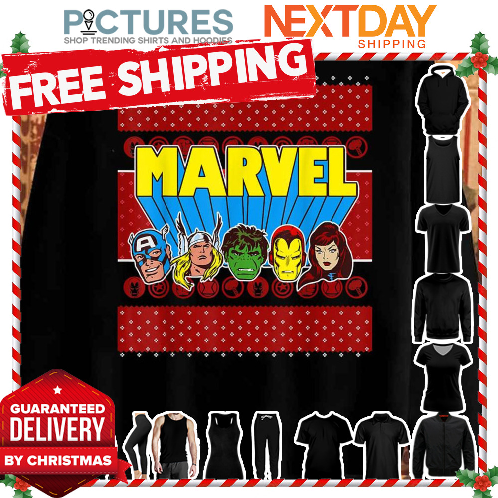 Xmas Ugly Christmas Sweater Marvel Characters shirt