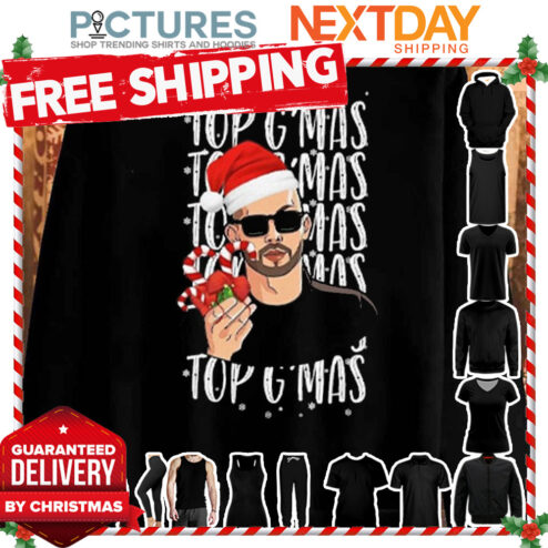 Funny Animated Top G-Mas Andrew Tate Christmas shirt