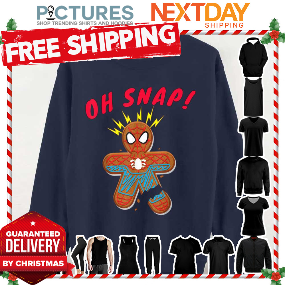 Marvel Spider Man Gingerbread Cookie Oh Snap Christmas shirt