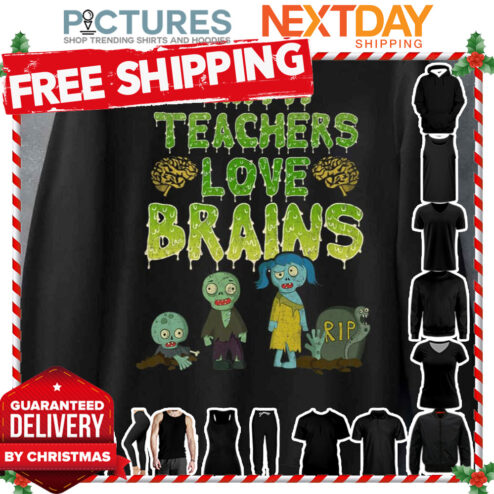 Math Teachers Love Brains Zombie shirt