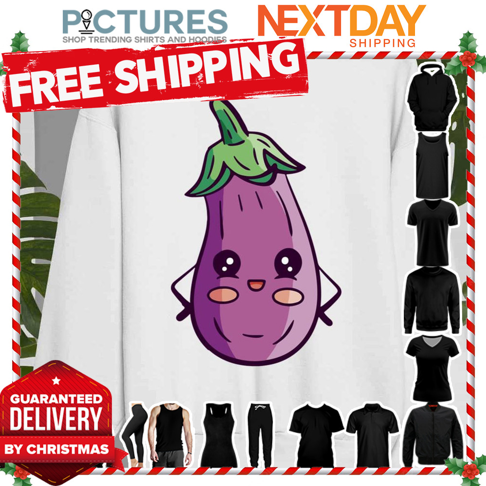 Chibi Cute Vegetable Eggplant shirt
