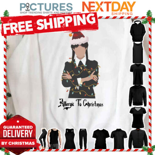 Allergic To Christmas Wednesday Addams shirt