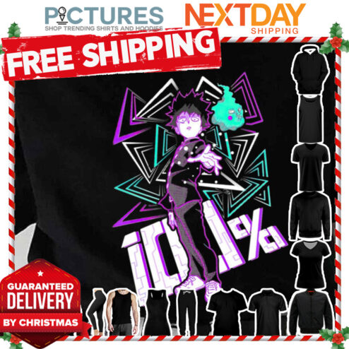 Neon Design Shigeo Kageyama Mob Psycho 100 Art Japanese Comics shirt