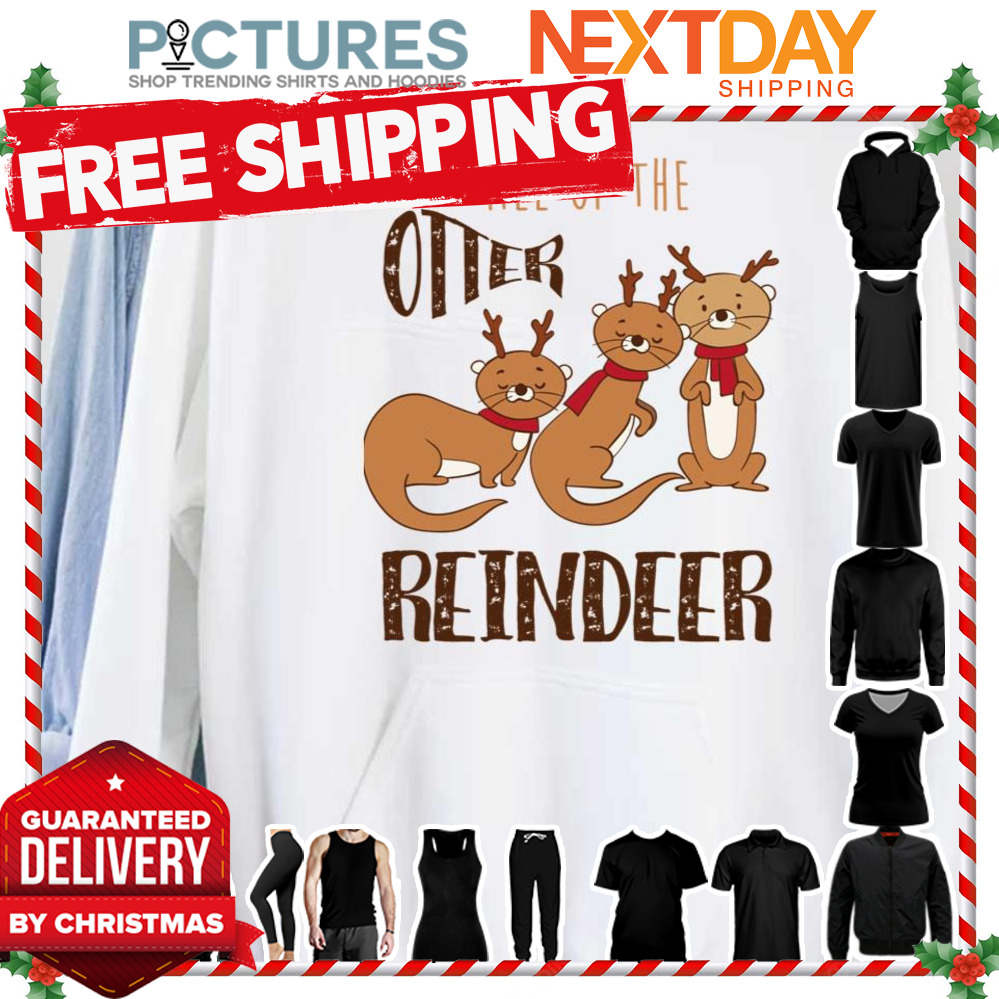 Otter Reindeer Cute Otter Christmas shirt