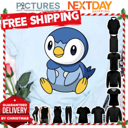 Piplup Evolution Cute Sitting Alone Pokemon shirt