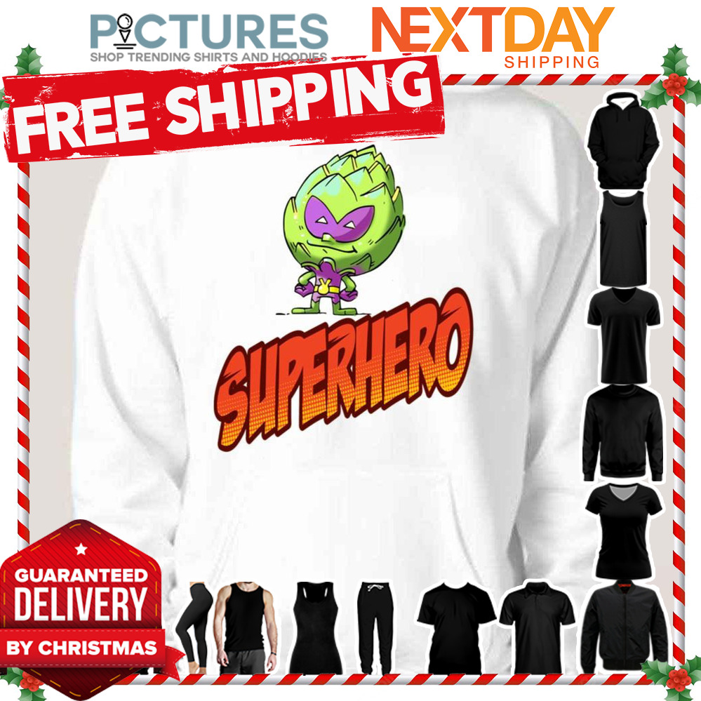 Superhero Artichoke Alien Foodie Planet shirt