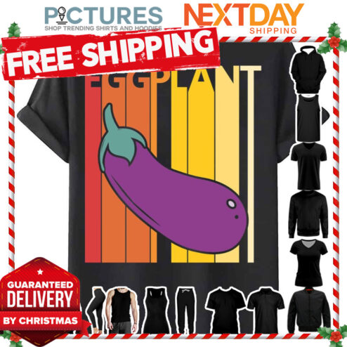 Vintage Retro Eggplant Emoji shirt