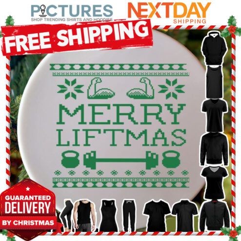 Merry Liftmas Ornament Grün Lustig Muskulös Santa Heben Gewichte Ornament shirt