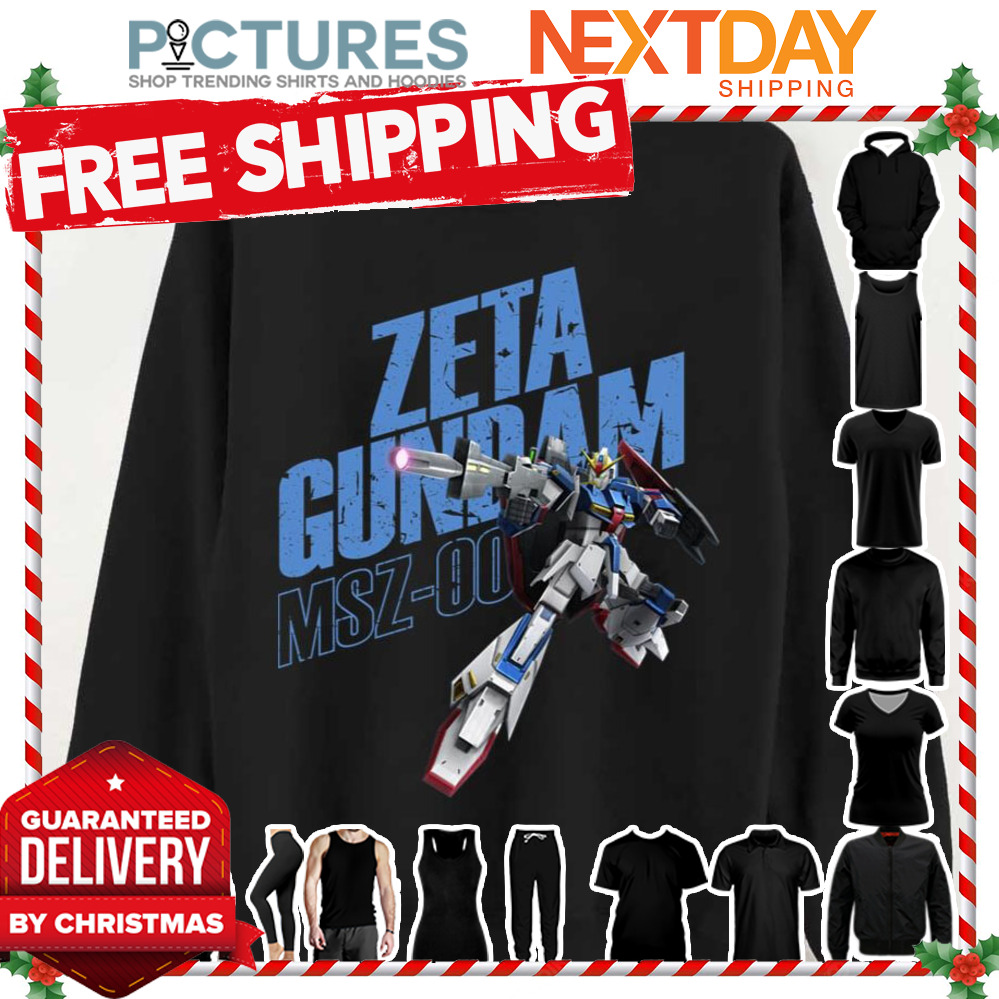 Zeta Gundam Typo Art Mobile Suit Gundam shirt