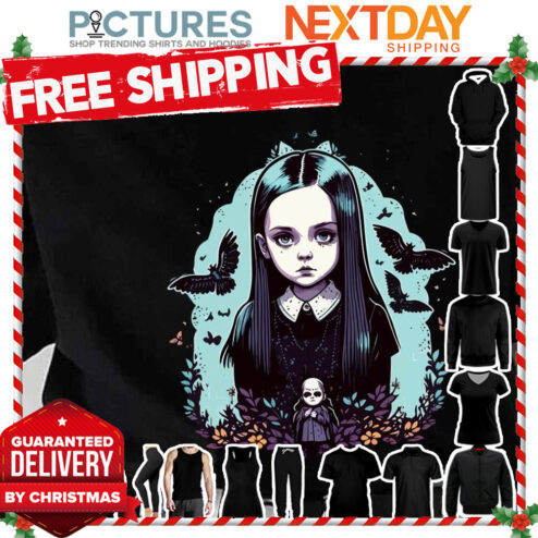 A Mysterious Girl Wednesday Vector Art shirt