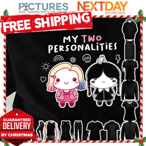 My Two Personalities Wednesday And Enid Wednesday Show Netflix Chibi Art shirt