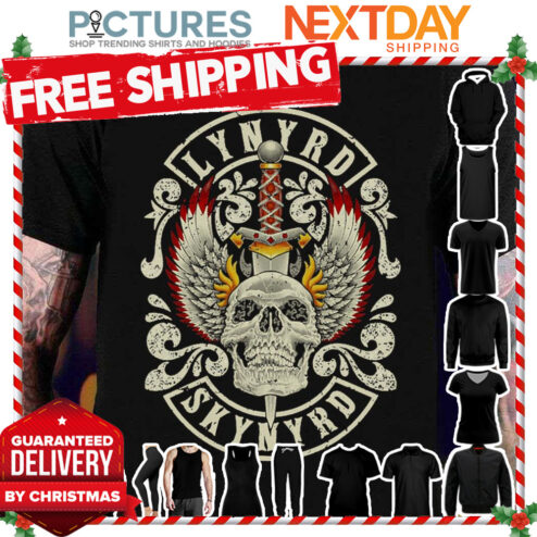 Rock Music Lynyrd Skynyrd Band Skull Graphic shirt