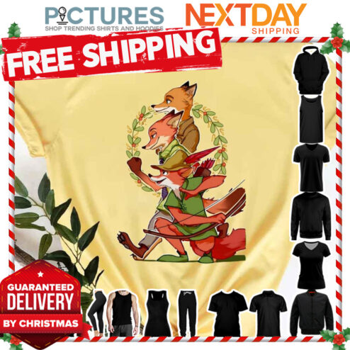 Robin Hood Fox Cartoon And Friend shirt