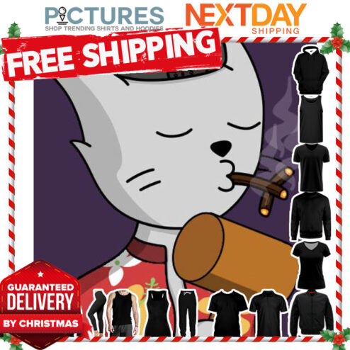 Cat smoking DNCL shirt