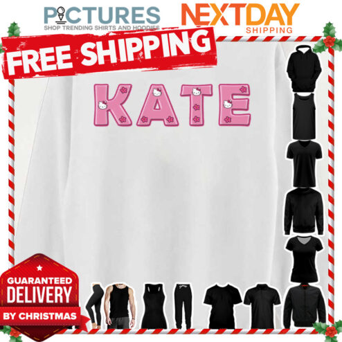 Custom Name Hello Kitty Pattern Alphabet shirt