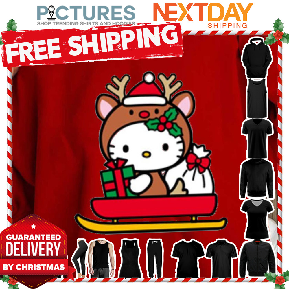 Design Hello Kitty And The Sleigh Christmas shirt