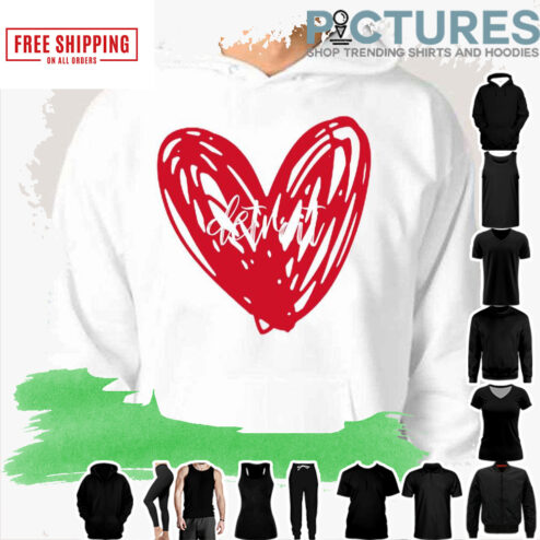 Ice Hockey Detroit Red Wings Heart shirt
