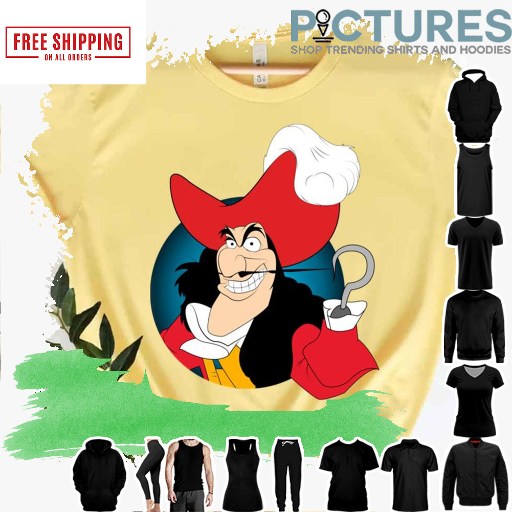 Captain Hook Funny Character In Peter Pan shirt