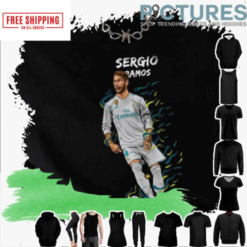 Soccer Player Sergio Ramos Illustration shirt