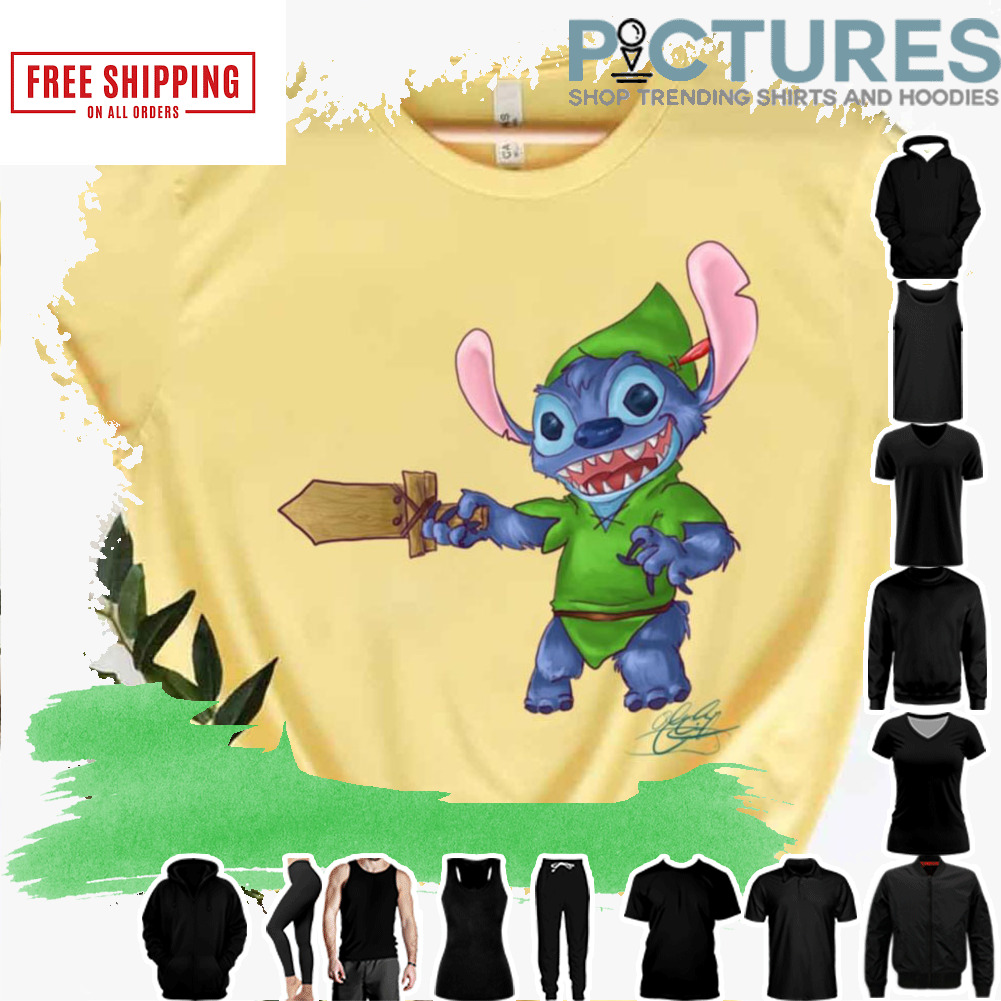 Stitch In Neverland Cute Sword Peter Pan shirt