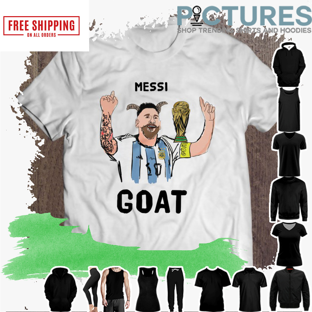 Lionel Messi GOAT Argentina World Cup Champions shirt