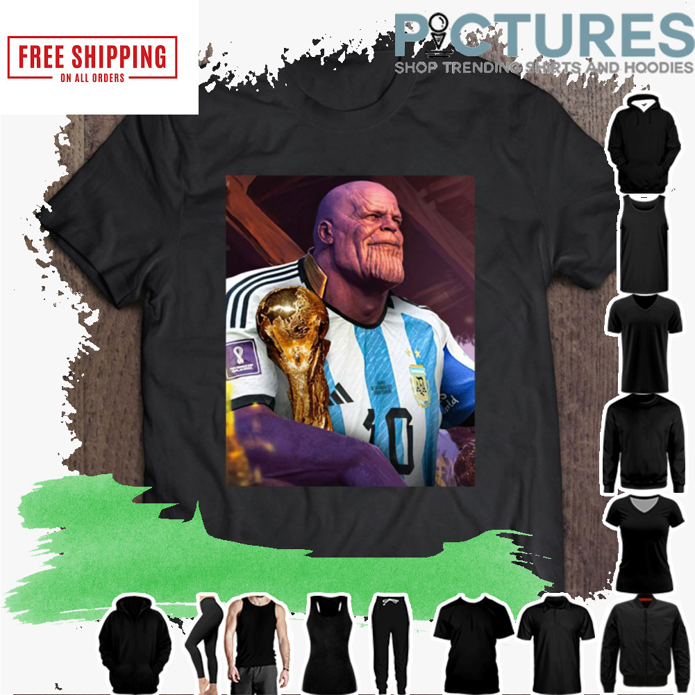 Thanos Messi Hug Cup Champions Argentina shirt