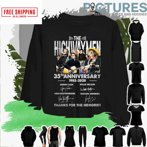 The Highway Men 35th anniversary 1985-2020 character thank you for the memories shirt