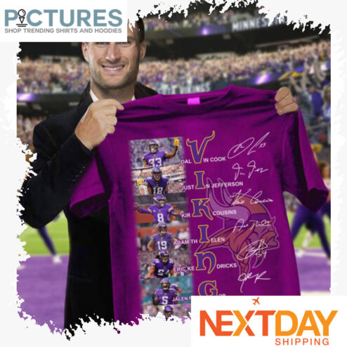 Minnesota Vikings Players Signatures NFL shirt