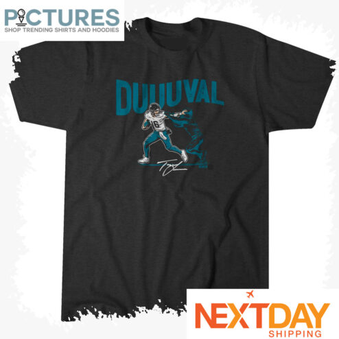Trevor Lawrence Duuuval Jacksonville Jaguars NFLPA signature shirt