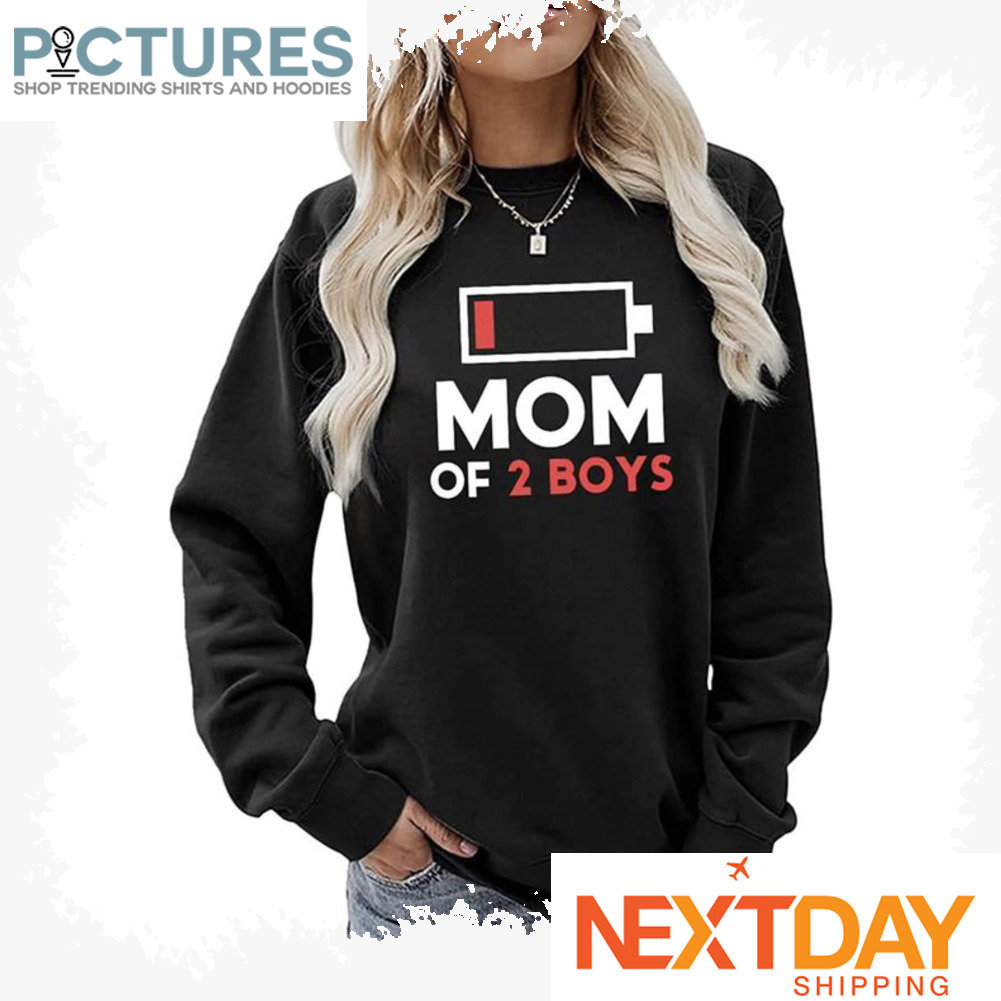 Low Battery mom of 2 boys shirt