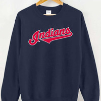 Navy Design Cleveland Indians Baseball Typo shirt