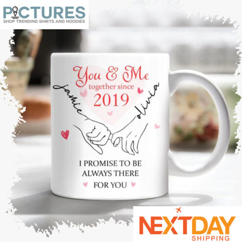 Personalized Couple You And Me Together Since Valentine's day custom years mug