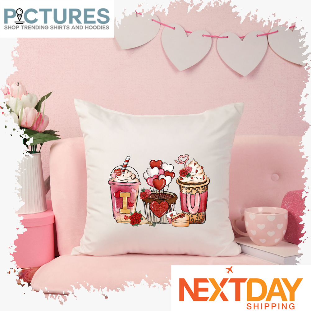 Coffees cake I love You gift Valentine's day pillow