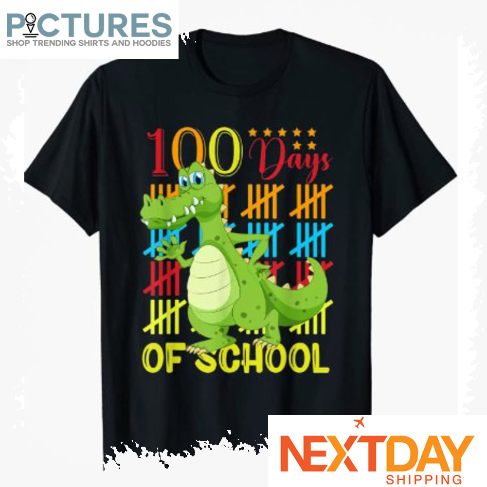 Crocodile 100 days of school shirt