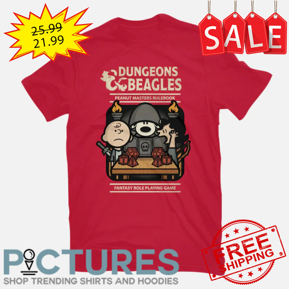 Dungeons and Beagles Peanut masters Rulebook Fantasy Role Playing Game shirt