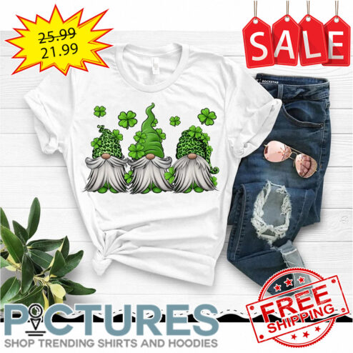 Gnomies Green Leopard St Patrick_s day shirt