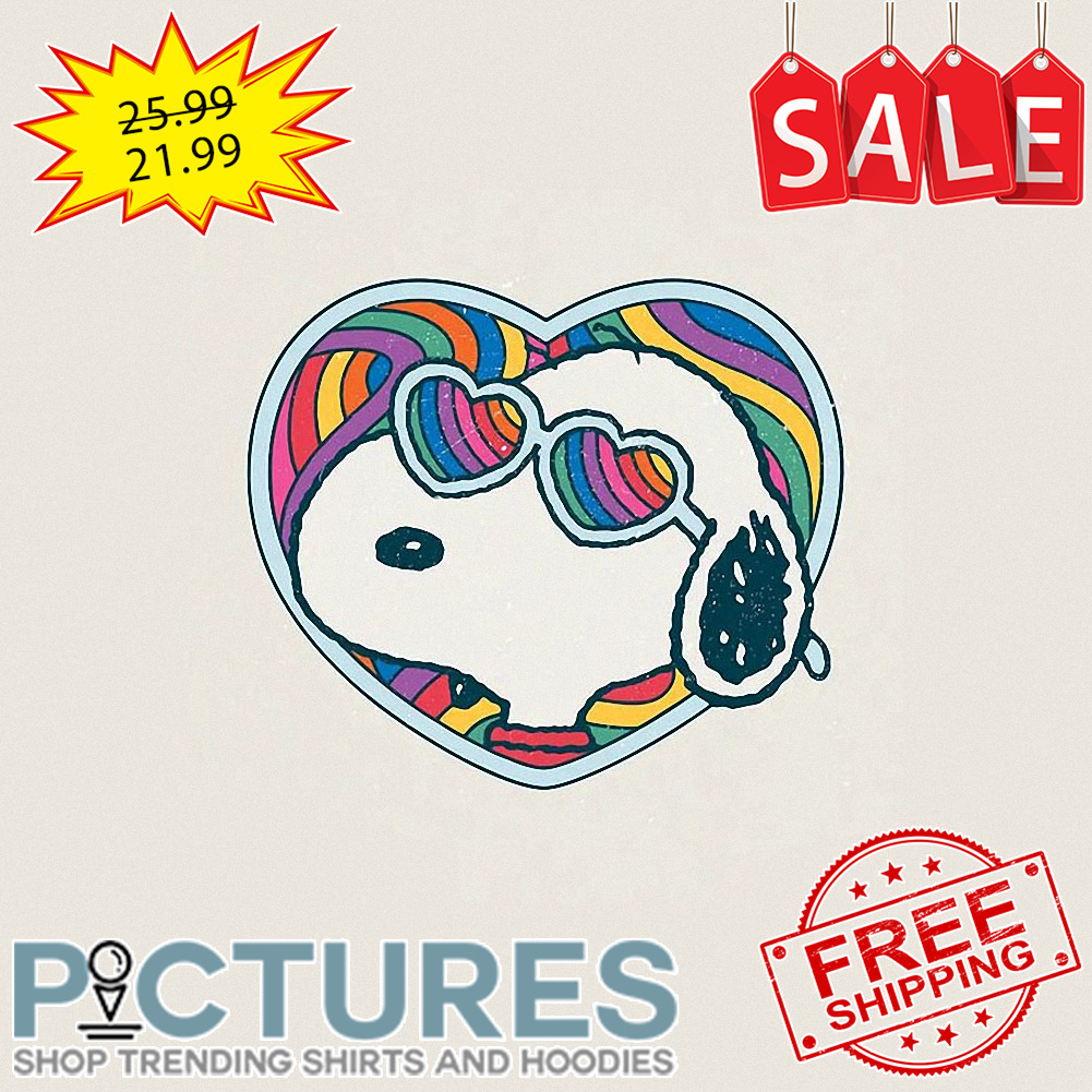 Snoopy Glasses Rainbow LGBTQ shirt