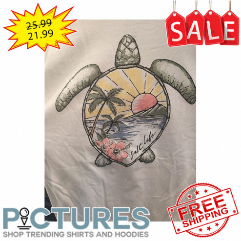 Turtle Salt Life Beach Sunset shirt
