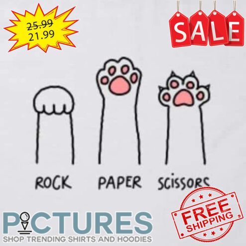 Paw cat Rock Paper Scissors shirt
