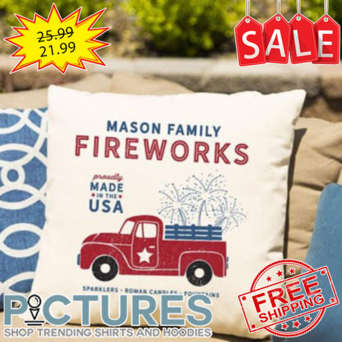Personalized Mason Family Firework Pillow