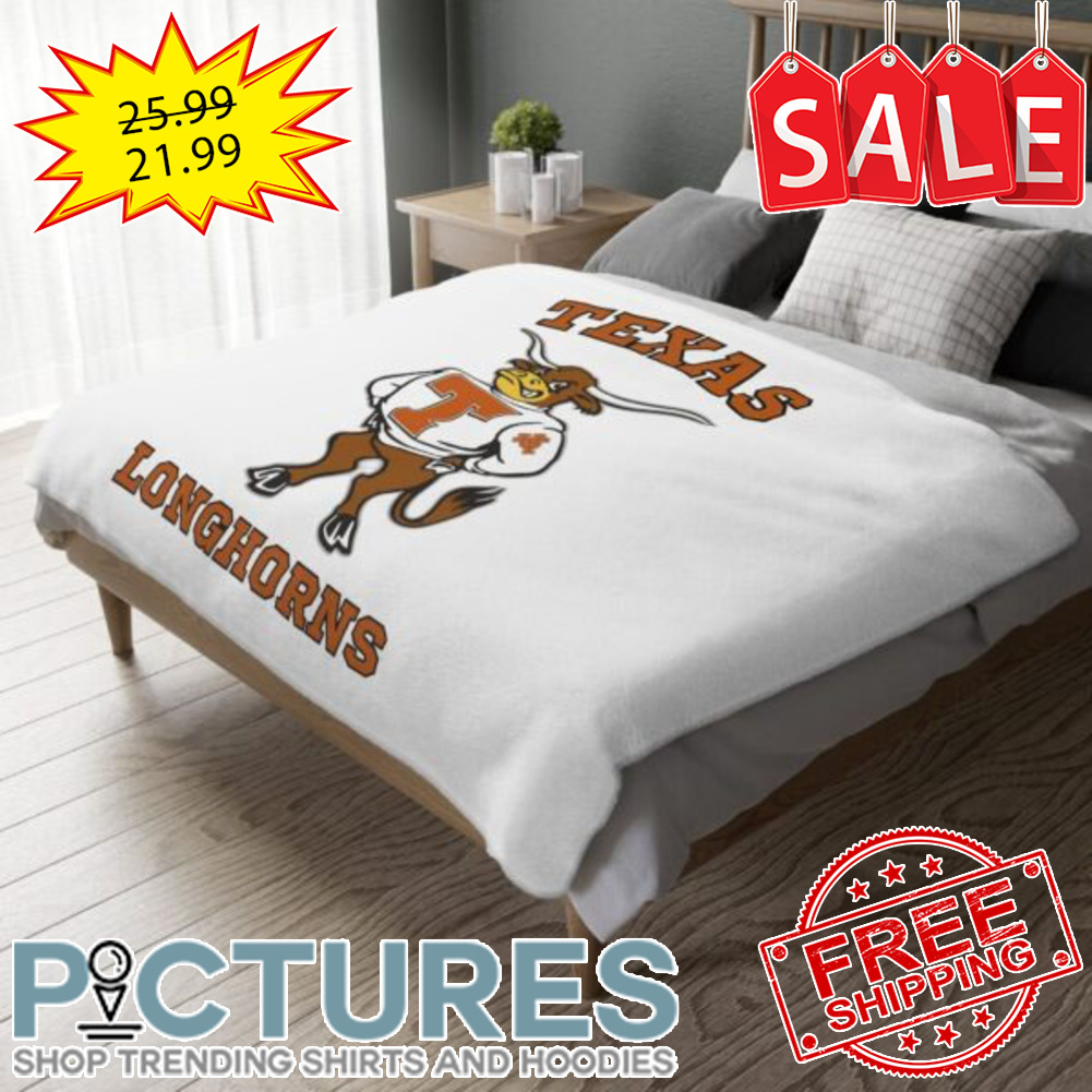 Texas Longhorns Velveteen Minky Throw Cozy Warm Sports Blanket