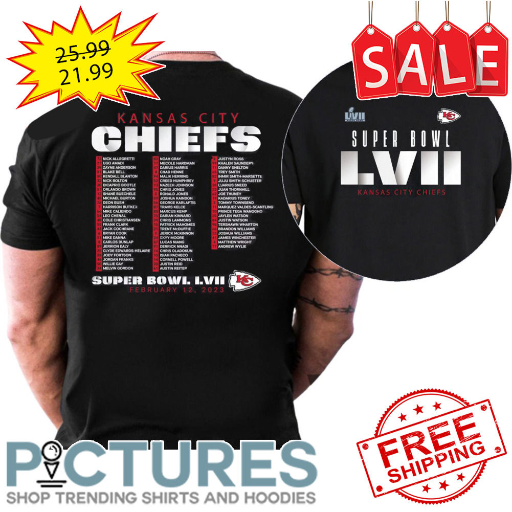 Kansas City Chief Players Super Bowl LVII February 12 2023 shirt