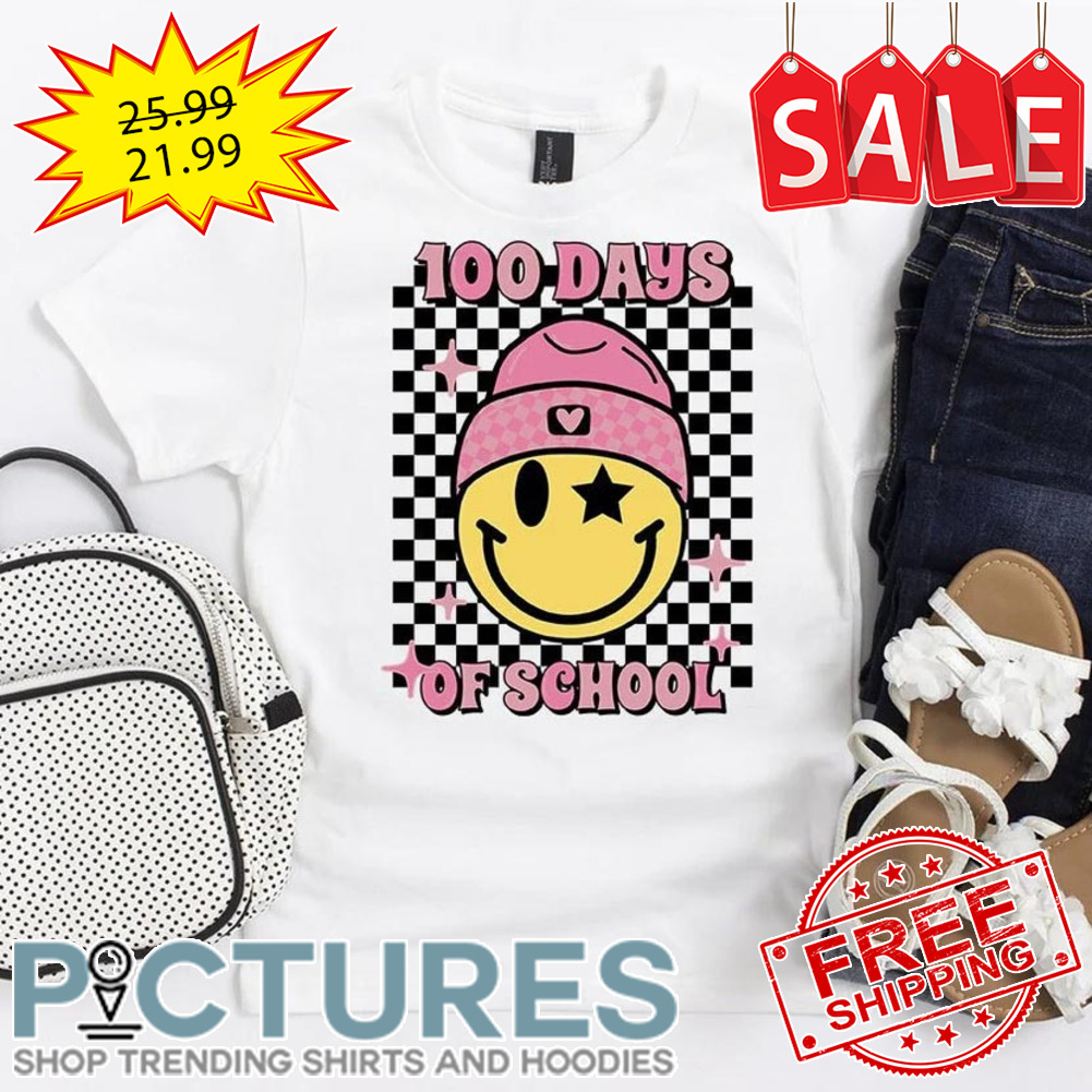Smiley Girls 100 Days of School Shirt