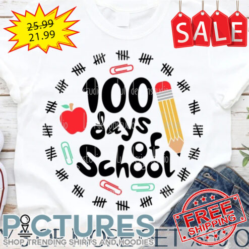 Teacher 100 Days Of School shirt