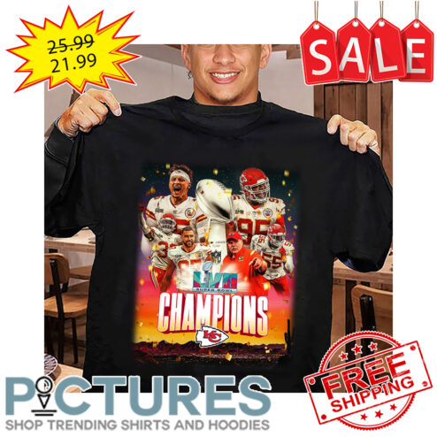 Kansas City Chief Win LVII Super Bowl Champions Trophy NFL shirt