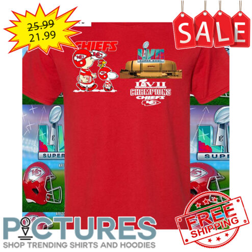 Snoopy Charlie Brown And Woodstock kansas City Chiefs Let’s Play Super Bowl LVII Shirt
