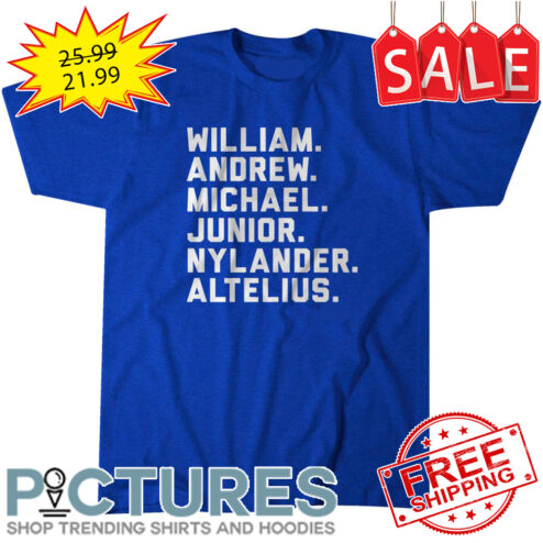 William Andrew Michael Junior Nylander Altelius Toronto Maple Leafs NHL shirt